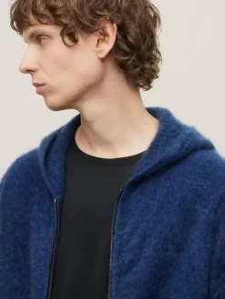 Leather & Outerwear|Tops>John Varvatos CATHERINE HOODED SWEATER NIGHTSHADOW