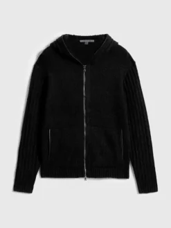 Sweaters>John Varvatos CATHERINE HOODIE BLACK
