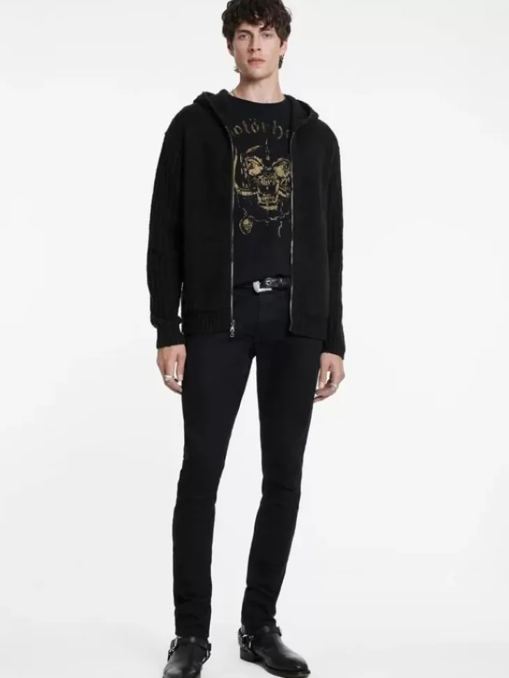 Sweaters>John Varvatos CATHERINE HOODIE BLACK