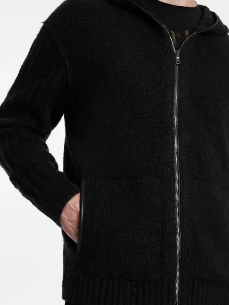 Sweaters>John Varvatos CATHERINE HOODIE BLACK