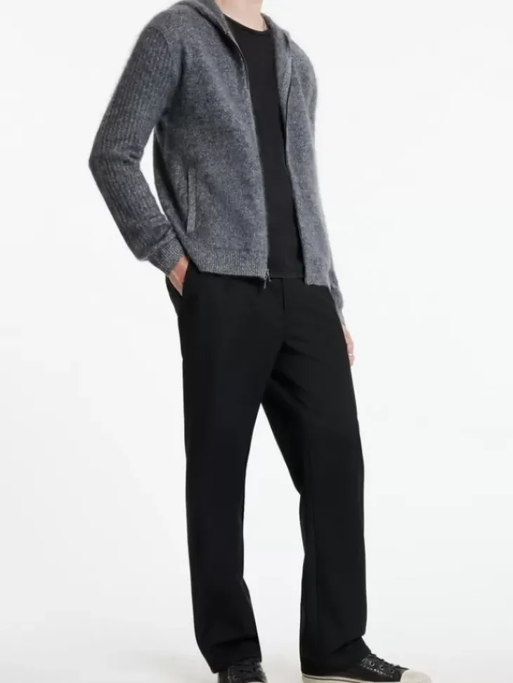 Leather & Outerwear|Tops>John Varvatos CATHERINE HOODIE BLACK/WHITE