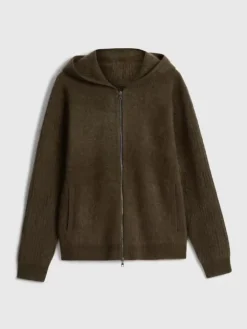 Leather & Outerwear|Tops>John Varvatos CATHERINE HOODIE DEEPOLIVE