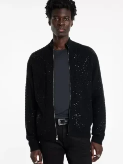 Coats And Jackets|Sweaters>John Varvatos CELESTE JACKET BLACK