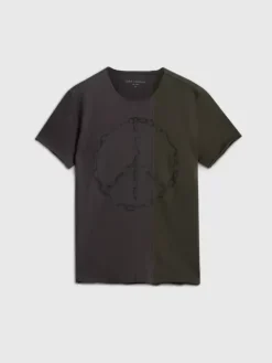 Graphic Tees>John Varvatos CHAIN PEACE TEE CHARCOAL