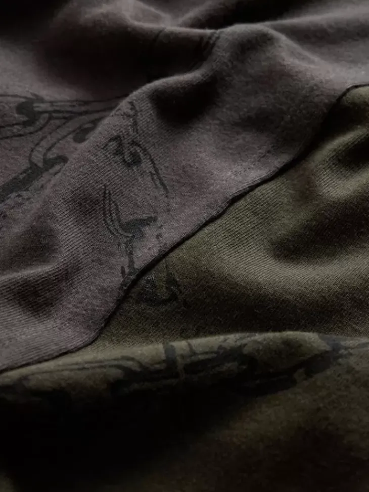 Graphic Tees>John Varvatos CHAIN PEACE TEE CHARCOAL