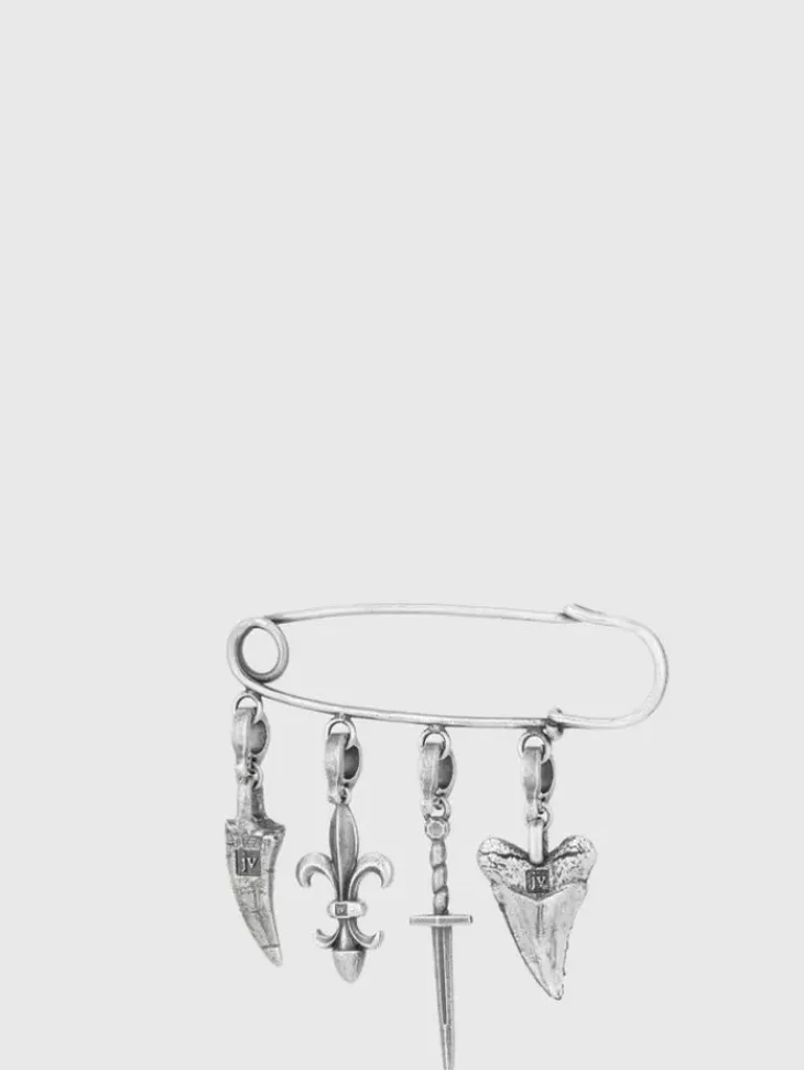 Jewelry>John Varvatos CHARM SAFETY PIN NOCOLOR
