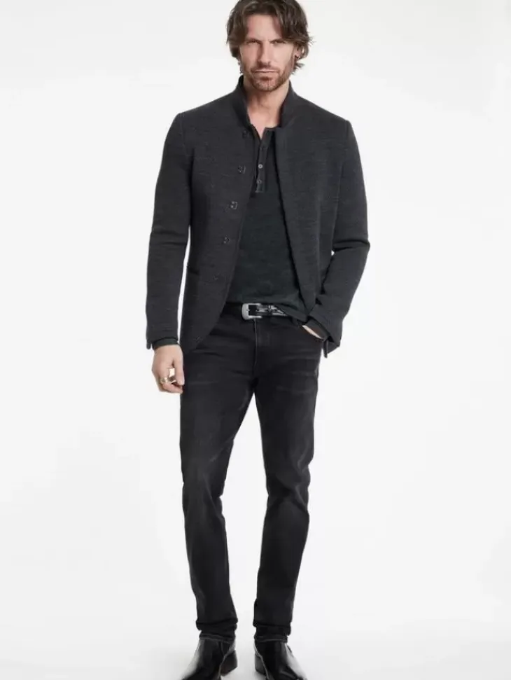 Henleys|Sweaters>John Varvatos CHRISTIE HENLEY FATIGUE