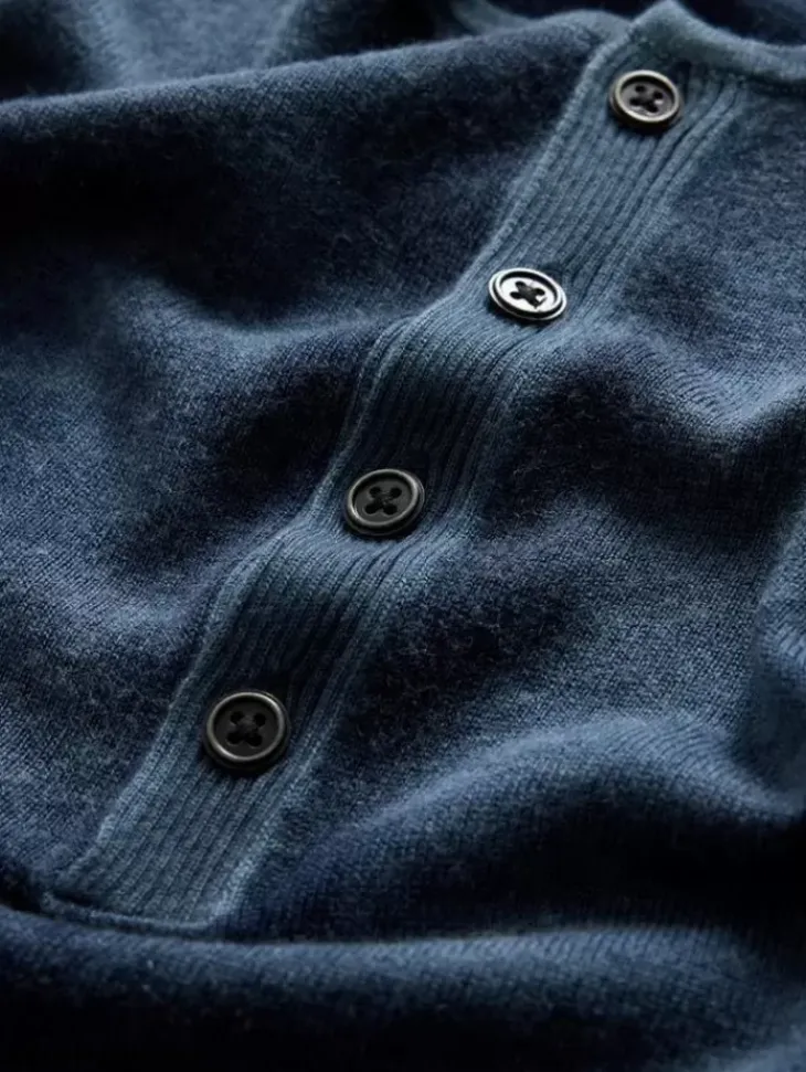 Henleys|Sweaters>John Varvatos CHRISTIE HENLEY NAVY