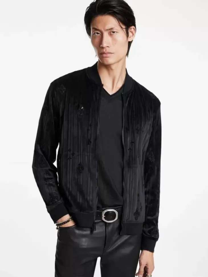 Coats And Jackets>John Varvatos CLAVIER BOMBER BLACK