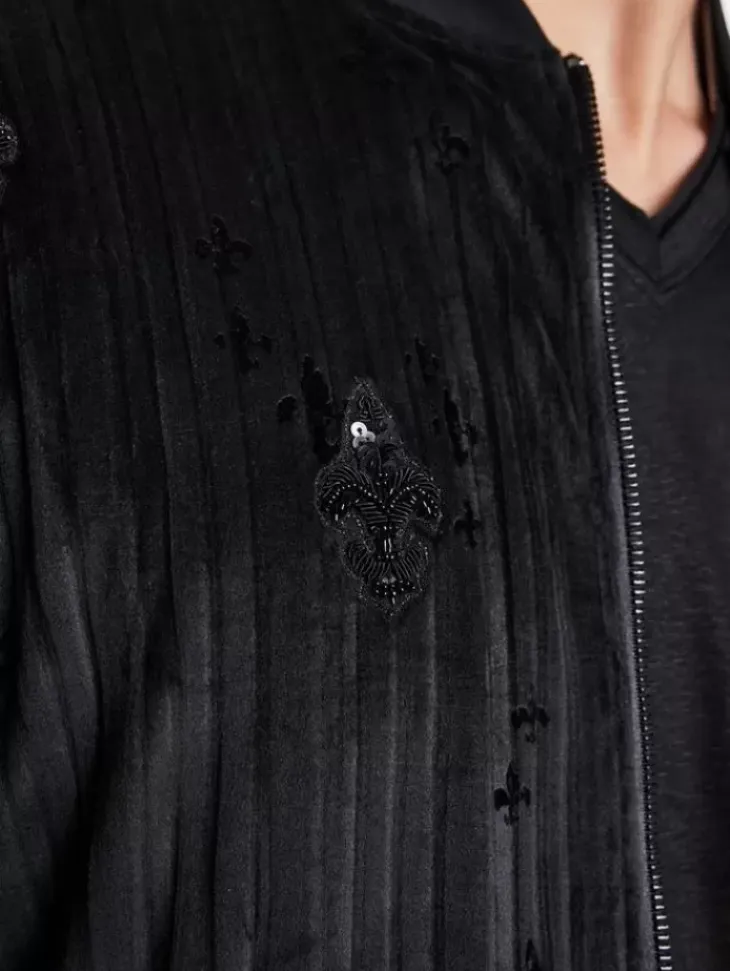 Coats And Jackets>John Varvatos CLAVIER BOMBER BLACK