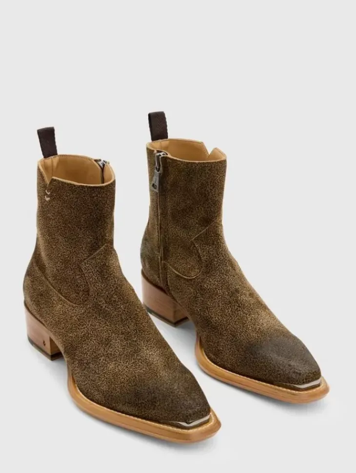 Boots|Leather Boots>John Varvatos CROSBY ZIP BOOT LTCARAMEL