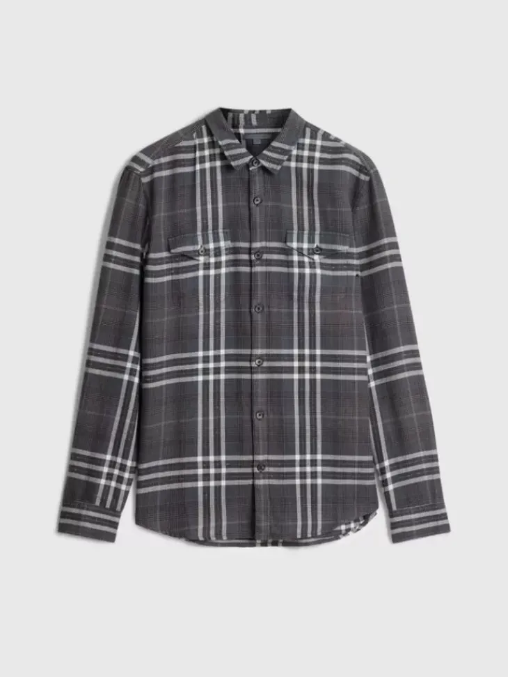 Tops>John Varvatos DALE SHIRT DKSTEELHTR