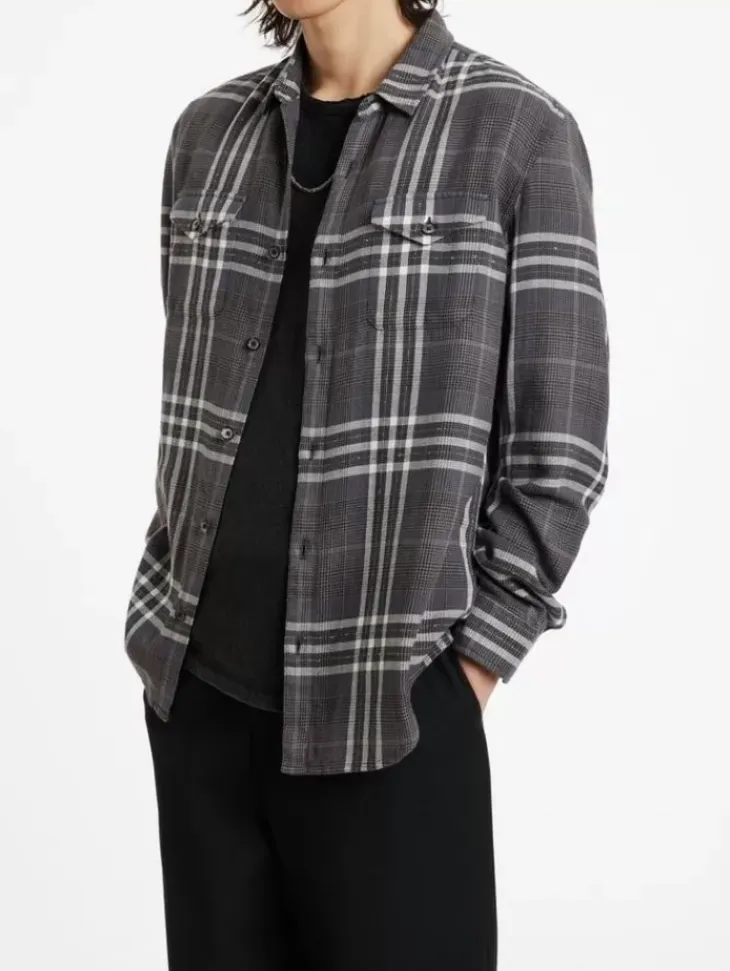 Tops>John Varvatos DALE SHIRT DKSTEELHTR