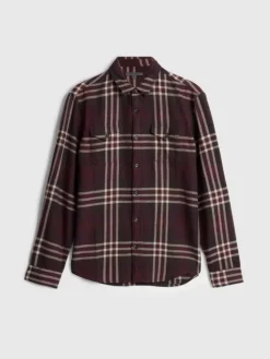 Tops>John Varvatos DALE SHIRT Merlot