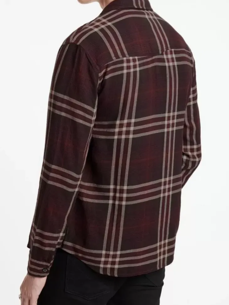 Tops>John Varvatos DALE SHIRT Merlot