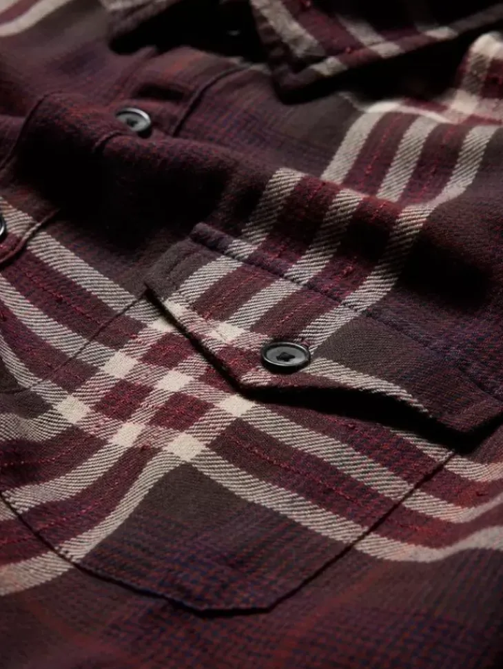Tops>John Varvatos DALE SHIRT Merlot