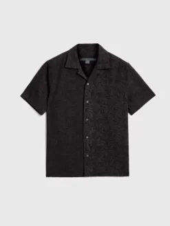 Tops>John Varvatos DANNY CAMP SHIRT CHARCOAL