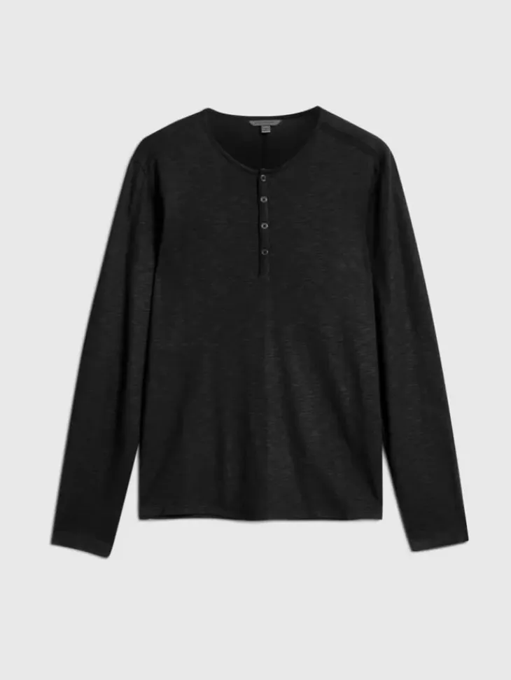 Henleys>John Varvatos DANVILLE HENLEY BLACK