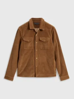 Leather & Outerwear|Tops>John Varvatos DEREK SHIRT JACKET CARAMEL