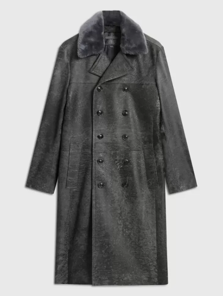 Coats And Jackets|Leather Jackets>John Varvatos DEXTER COAT CARBONGREY