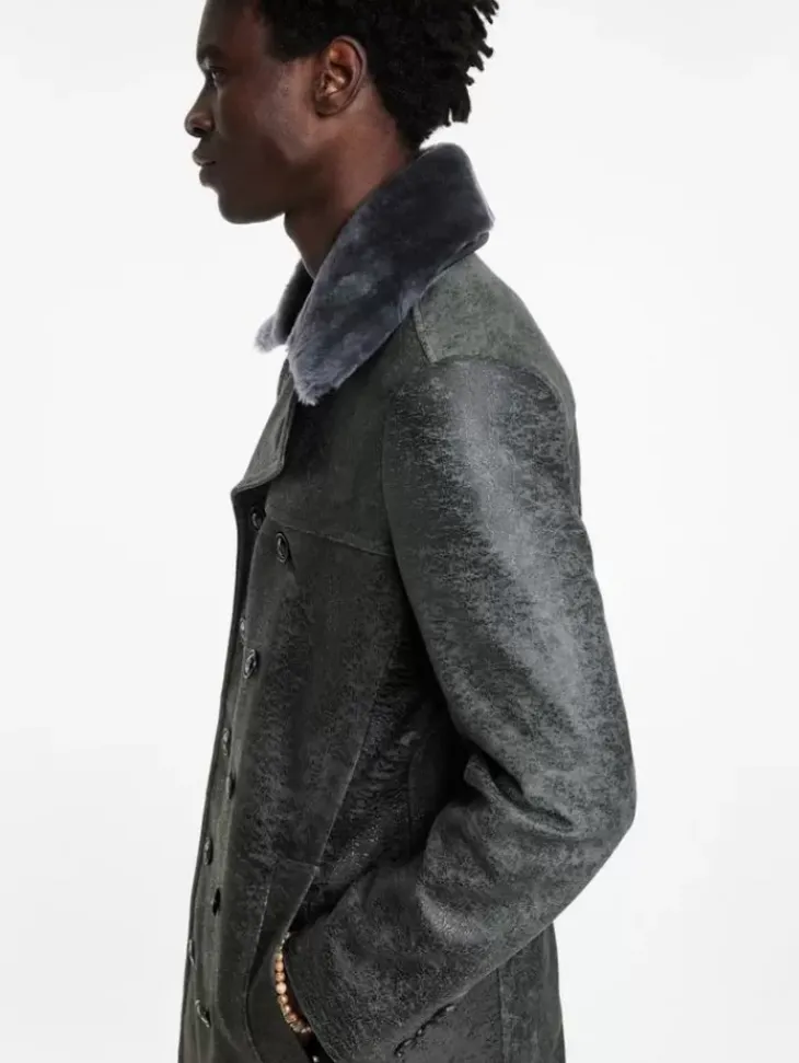 Coats And Jackets|Leather Jackets>John Varvatos DEXTER COAT CARBONGREY