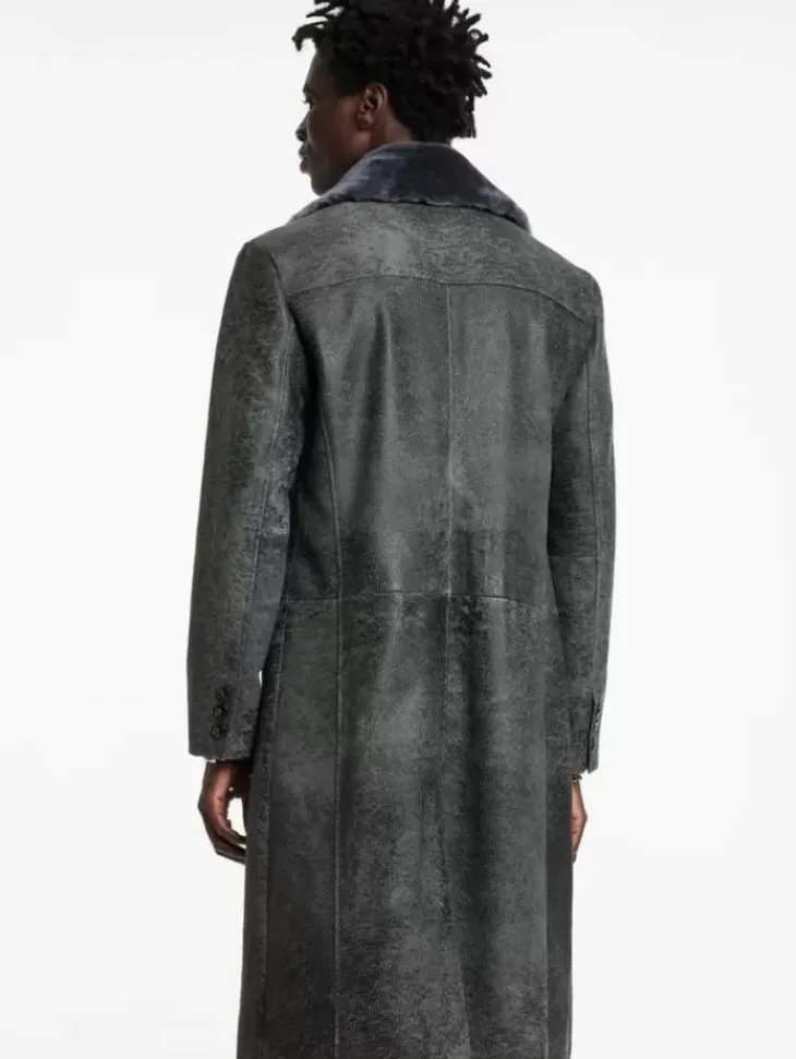 Coats And Jackets|Leather Jackets>John Varvatos DEXTER COAT CARBONGREY