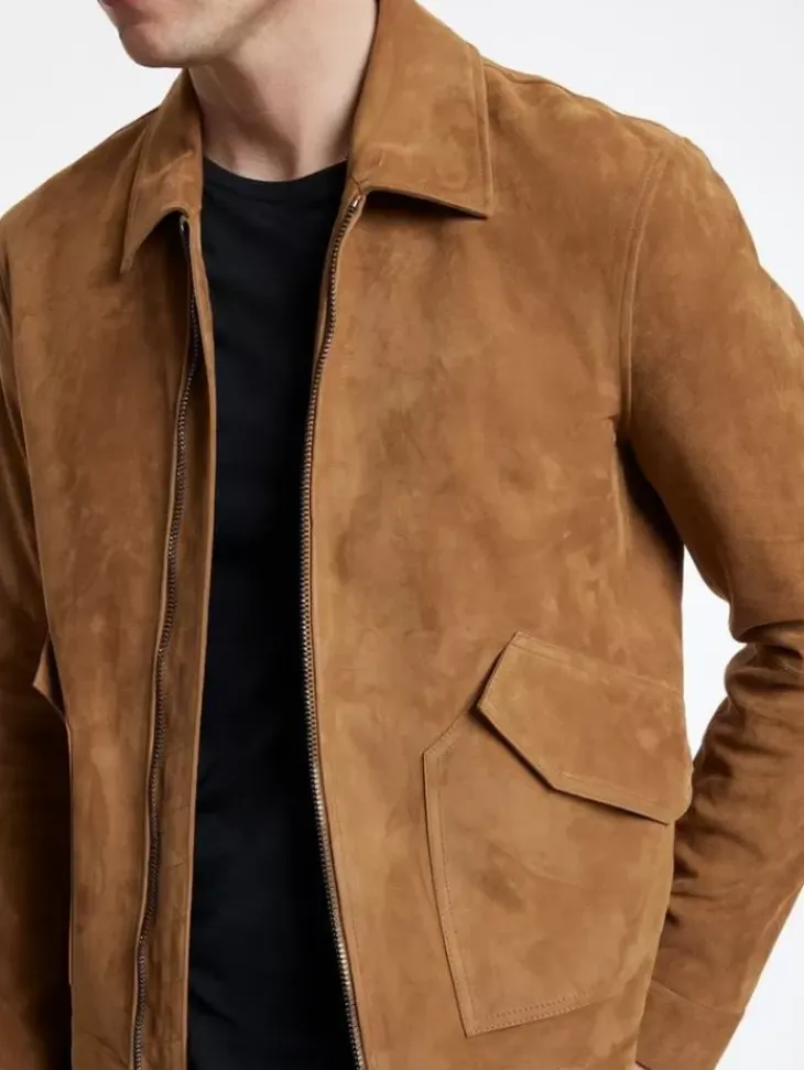 Leather & Outerwear|Tops>John Varvatos ELLISON BLOUSON JACKET COPPER