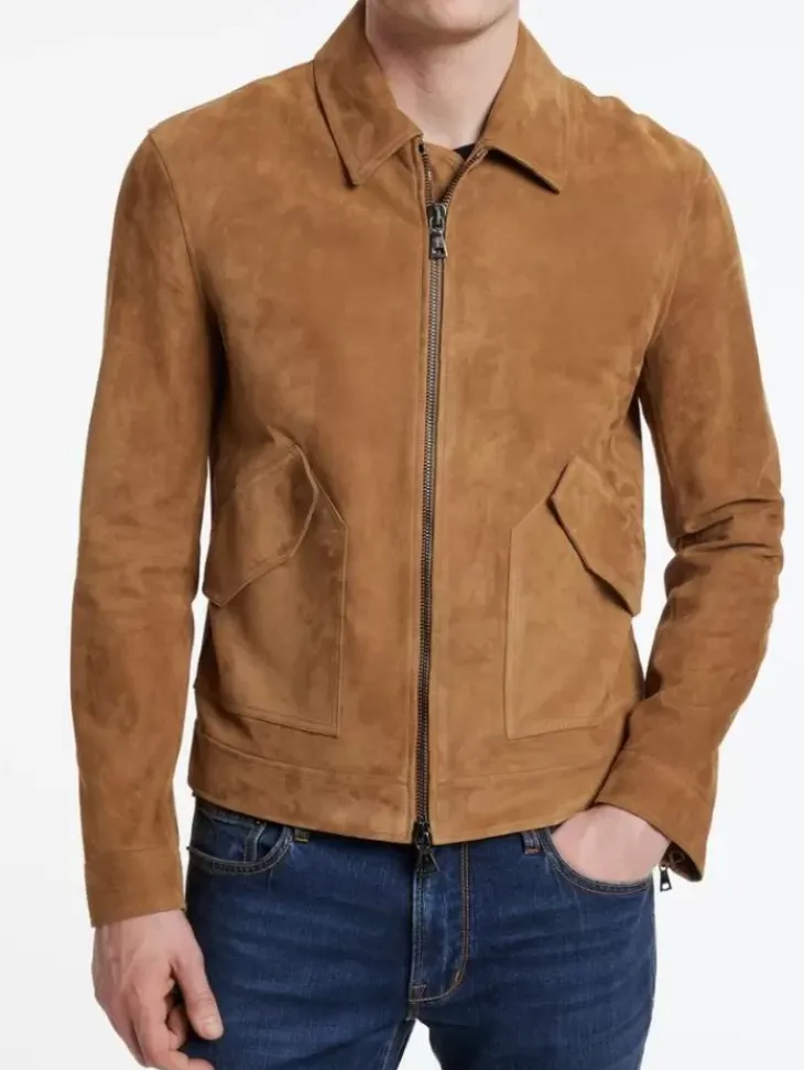 Leather & Outerwear|Tops>John Varvatos ELLISON BLOUSON JACKET COPPER