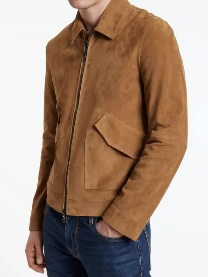 Leather & Outerwear|Tops>John Varvatos ELLISON BLOUSON JACKET COPPER