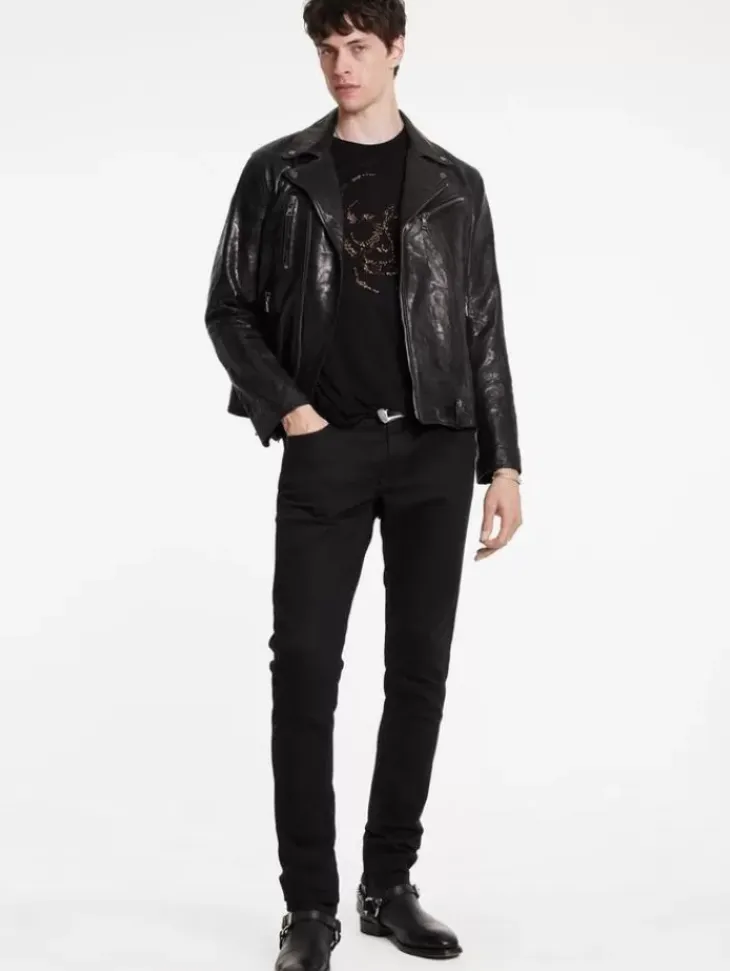 Graphic Tees>John Varvatos EMBELLISHED SKULL TEE BLACK
