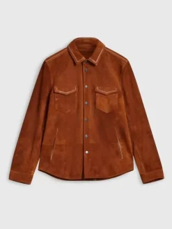Tops|Leather & Outerwear>John Varvatos EMMONS JACKET ESPRESSO
