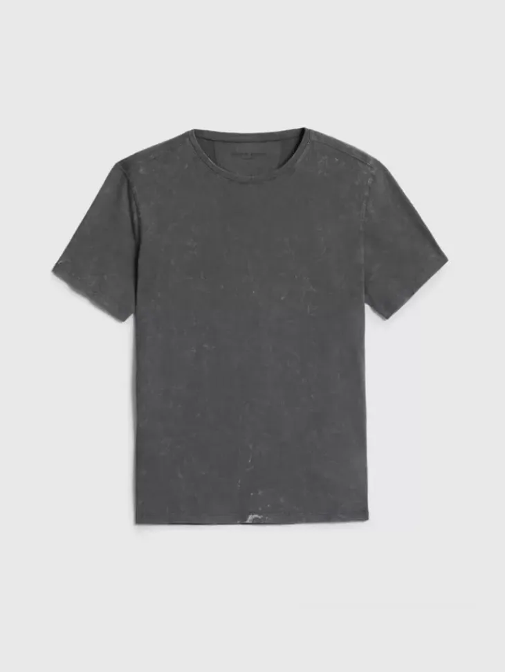 Tops>John Varvatos ENZO CREW DKSTEELHTR