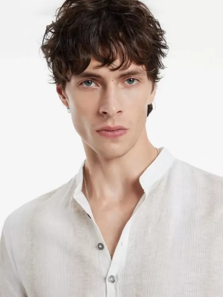 Tops>John Varvatos ESTILL SHIRT CAMEL
