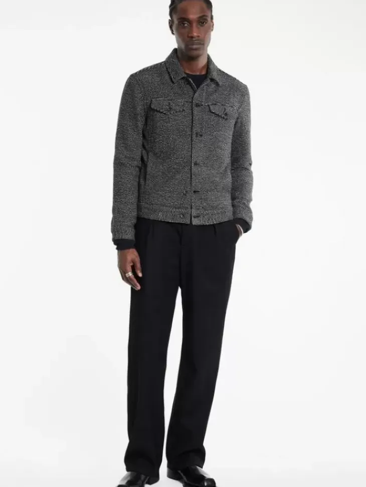 Coats And Jackets>John Varvatos EVANS JACKET BLACK/WHITE