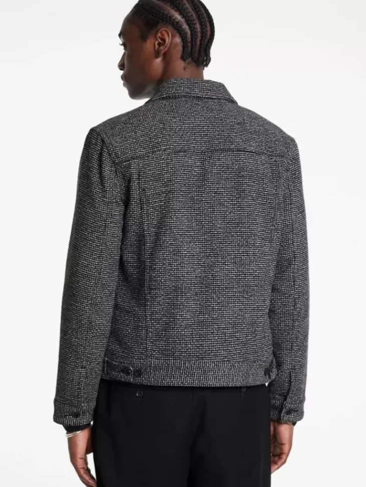 Coats And Jackets>John Varvatos EVANS JACKET BLACK/WHITE