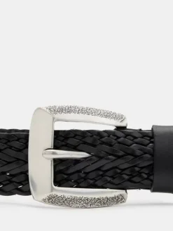 Belts|Leather Belts>John Varvatos FENNIMORE BELT BLACK