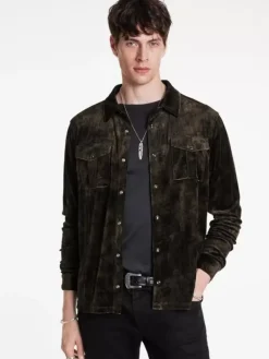 Shirts>John Varvatos FERENTINO SHIRT CHARCBROWN
