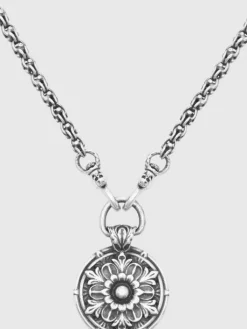 Jewelry>John Varvatos FLORAL PENDANT NECKLACE NOCOLOR