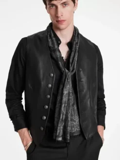 Scarves & Ties>John Varvatos GOWER SCARF CARBON