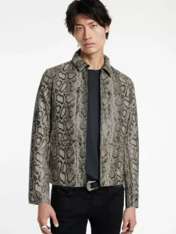 Coats And Jackets|Leather Jackets>John Varvatos GRYFFIN JACKET SMOKEDPEARLGREY