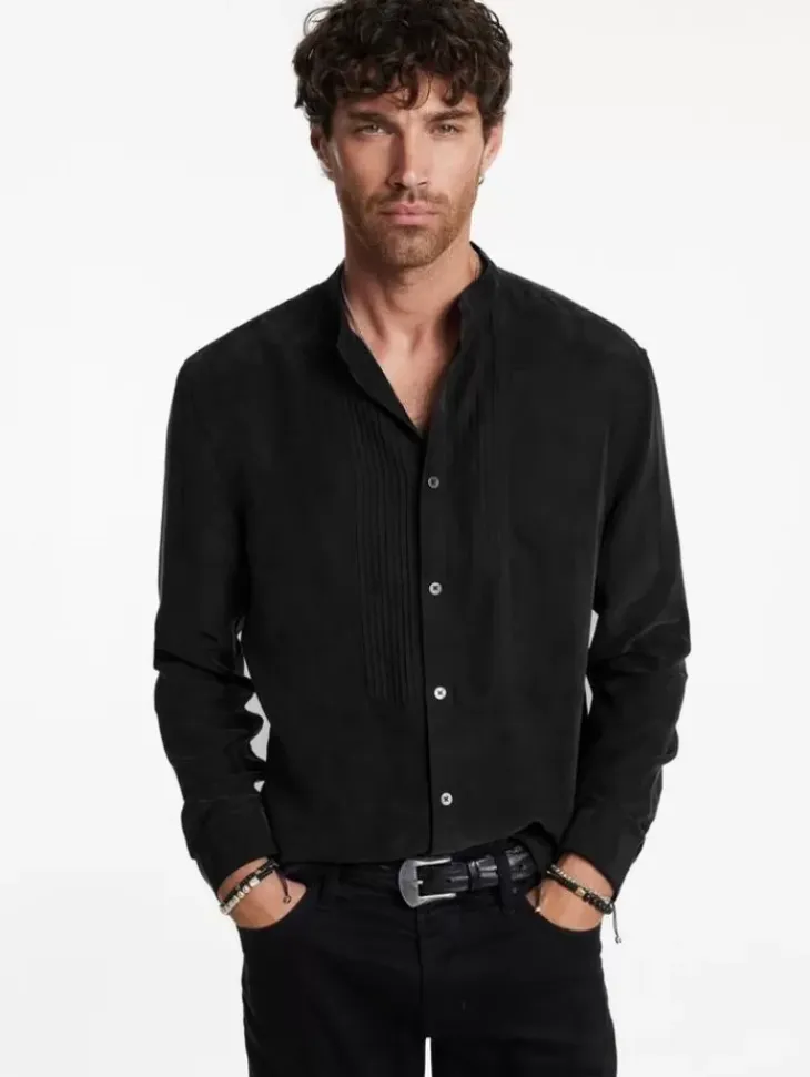 Shirts>John Varvatos HANOVER SHIRT BLACK