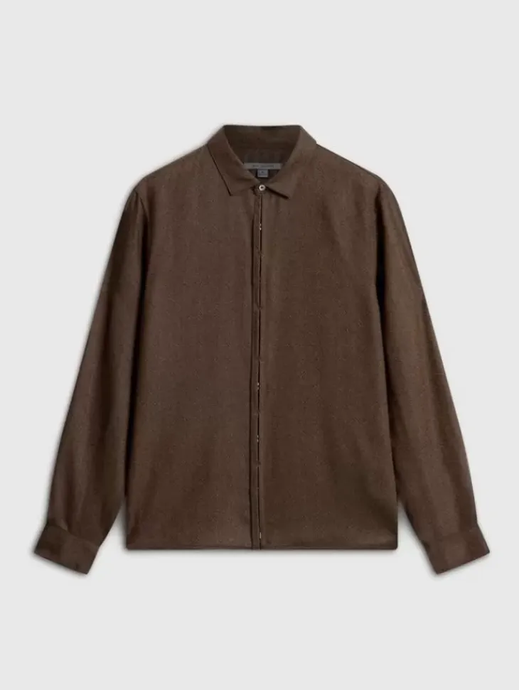 Shirts>John Varvatos HICKORY SHIRT LTCHOCOLATE