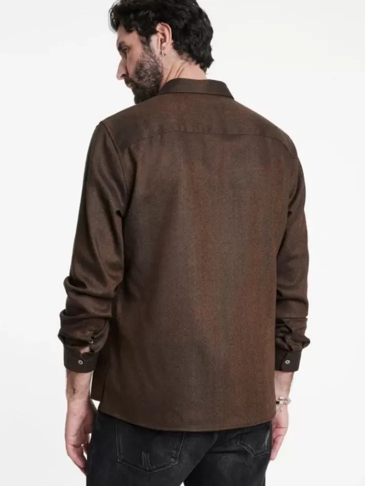 Shirts>John Varvatos HICKORY SHIRT LTCHOCOLATE