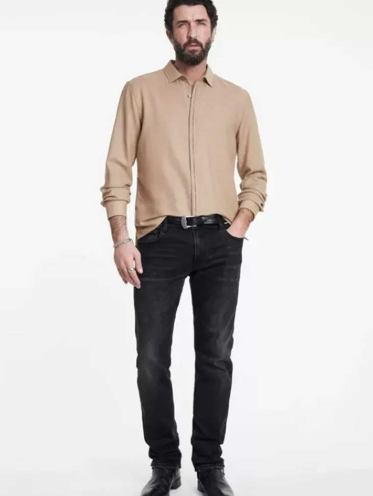 Shirts>John Varvatos HICKORY SHIRT TUMERIC