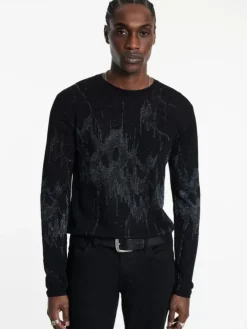 Sweaters>John Varvatos HILO CREW BLACK