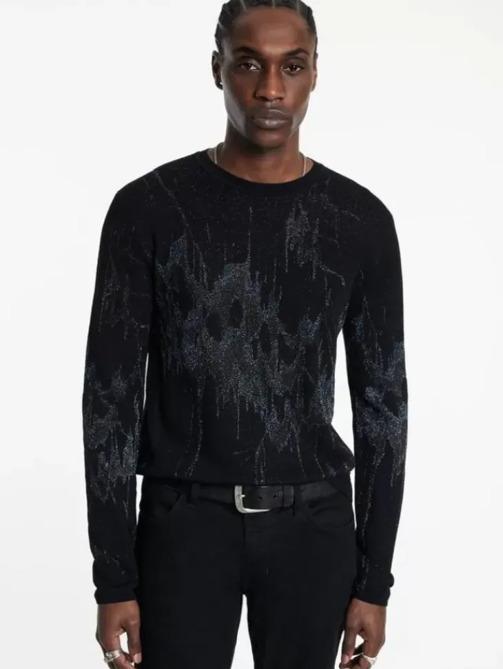 Sweaters>John Varvatos HILO CREW BLACK