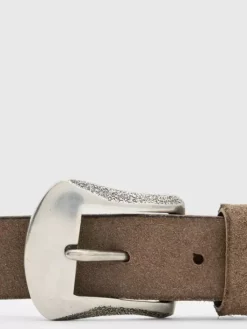 Belts|Leather Belts>John Varvatos HOUSTON BELT LEAD