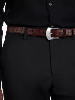 Belts|Leather Belts>John Varvatos HOUSTON WESTERN BELT PORT