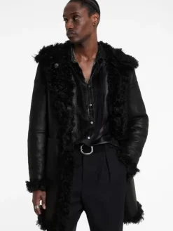 Coats And Jackets|Leather Jackets>John Varvatos HOXTON COAT BLACK