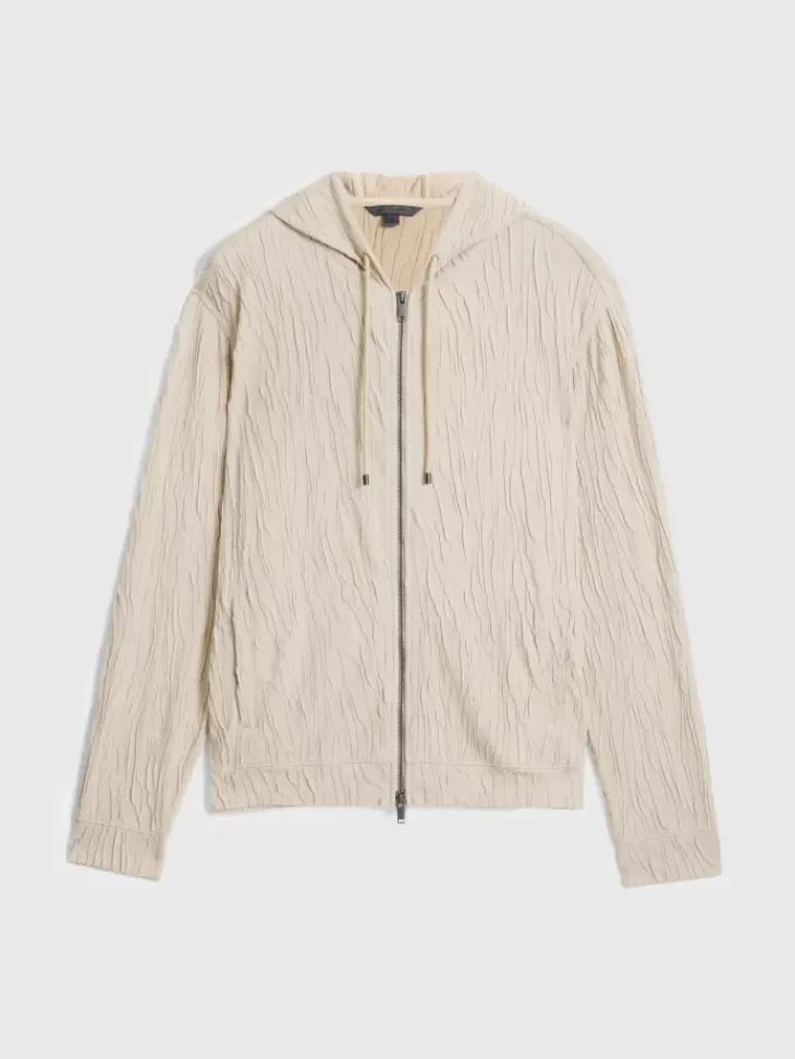 Sweaters>John Varvatos IHSAN HOODIE FOSSIL